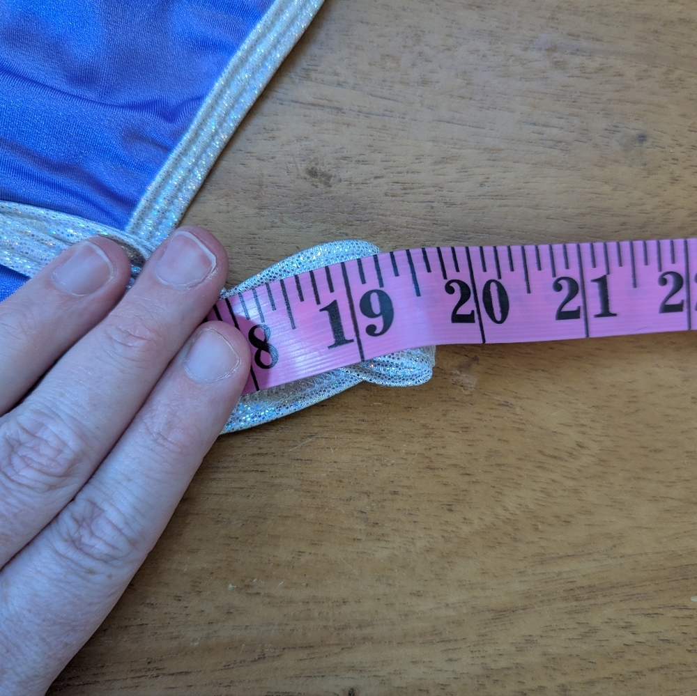 Vintage String Micro Bikini Exotic Dancer Purple Rhinestone‎ Rave V-string - Picture 12 of 14